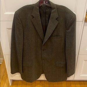 LINEAGE Classic Men's Wool/Linen/Silk Jacket colour mix of Brown/Mix SIZE 44L